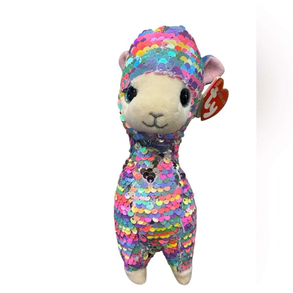 Ty Beanie Baby  LOLA Flippables Sequin Llama 8" New Tag‎